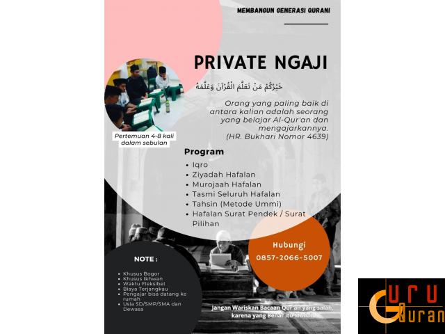 Les Private Ngaji - Usia TK SD SMP SMA dan Dewasa