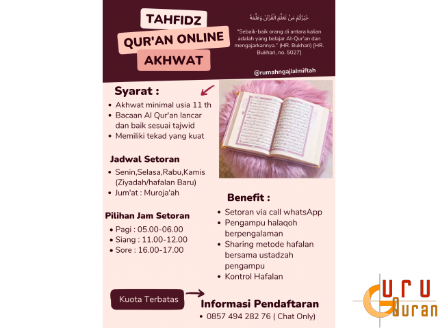 Tahfidz Al Qur'an Online Akhwat